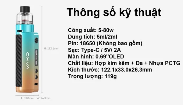 POD SYSTEM ORIGIN 2 80W BY OXVA