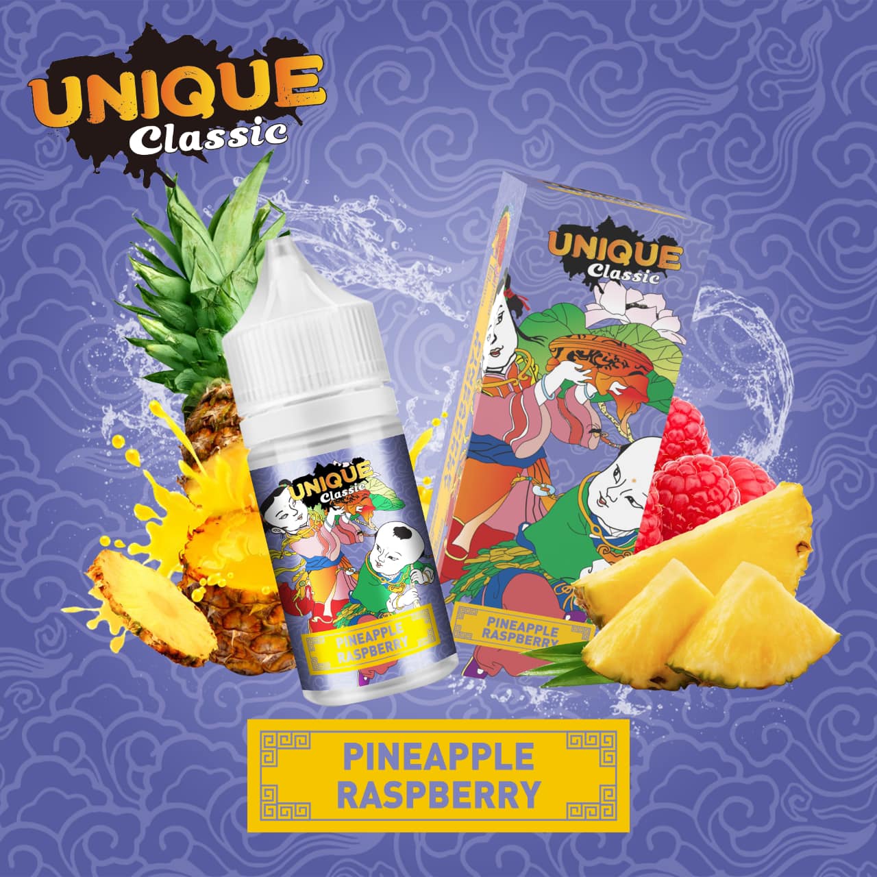 UNIQUE CLASSIC PINEAPPLE RASPBERRY 60 MG (Dứa Mâm Xôi) UNIQUE CLASSIC PINEAPPLE RASPBERRY 60 MG (Dứa Mâm Xôi)
