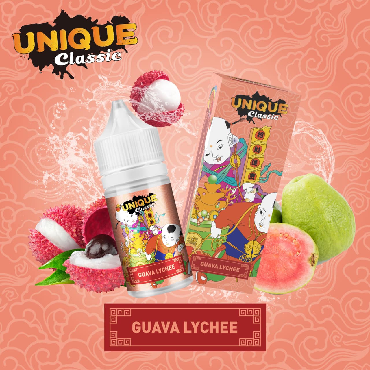 UNIQUE CLASSIC GUAVA LYCHEE 60 MG (Vải Ổi) UNIQUE CLASSIC GUAVA LYCHEE 60 MG (Vải Ổi)