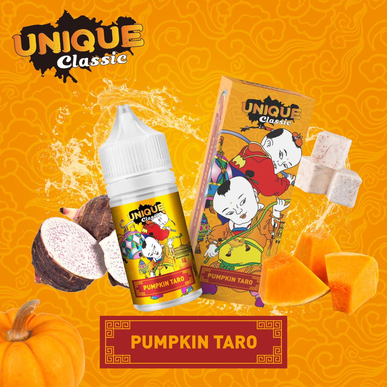 UNIQUE CLASSIC PUMPKIN TARO 60 MG (Khoai Môn Bí Đỏ) UNIQUE CLASSIC PUMPKIN TARO 60 MG (Khoai Môn Bí Đỏ)