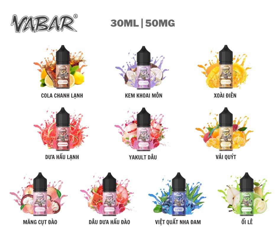 Tinh Dầu Saltnic VaBar Watermelon (Dưa Hấu Lạnh) 50MG
