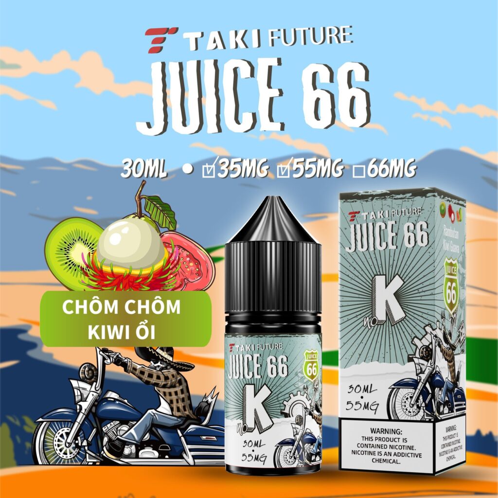Taki Juice 66 Chôm Chôm Kiwi Ổi