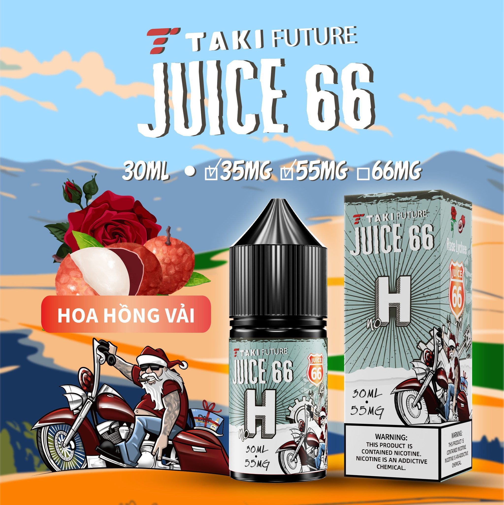 Taki Juice 66 Hoa Hồng Vải Taki Juice 66 Hoa Hồng Vải