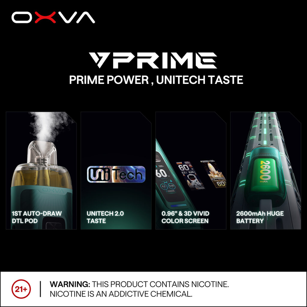 Công nghệ Unitech Oxva Vprime 60 W Pod Kit